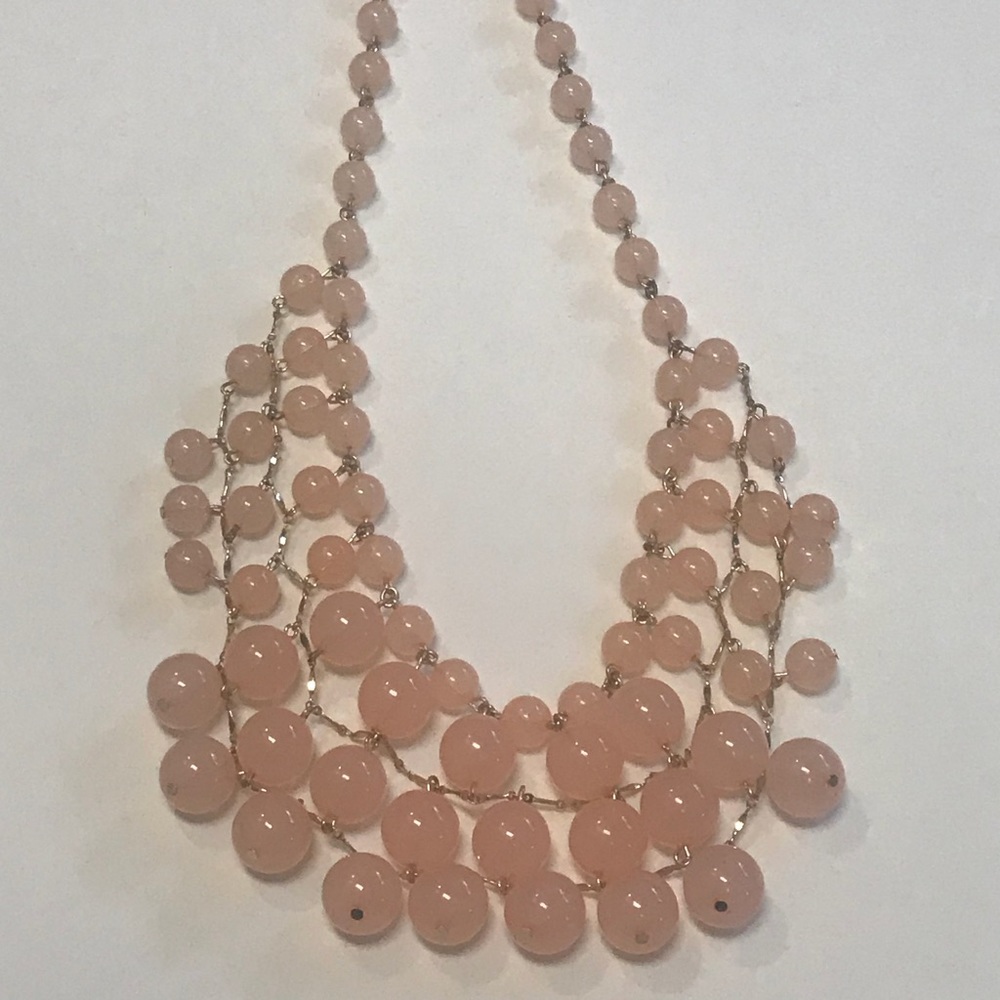 J Crew Bauble Waterfalll Statement Necklace Pinky